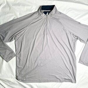 Johnnie-O Men's 2XL Performance Freeborne 1/4 Zip Pullover Gray Hoag Classic